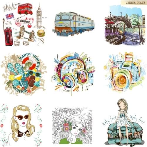 Iron on Transfer for Clothing Thermoadhesive Patches Stickers Diy Car Patch Fusiblel PVC Stripes Fashion Appliques for Jackets C