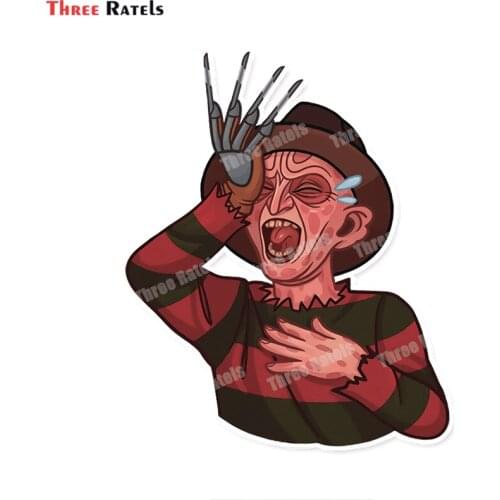 Three Ratels B257 Funnny Big Freddysnightmares Sticker For Car Windshield Decoration Waterproof Property Vinyl Material Anime
