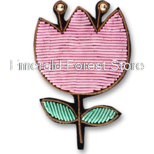 French design, Indian silk jewelry , Hand-embroidered flowers , Lagerstroemia flowers, brooch, Accessories,,badge