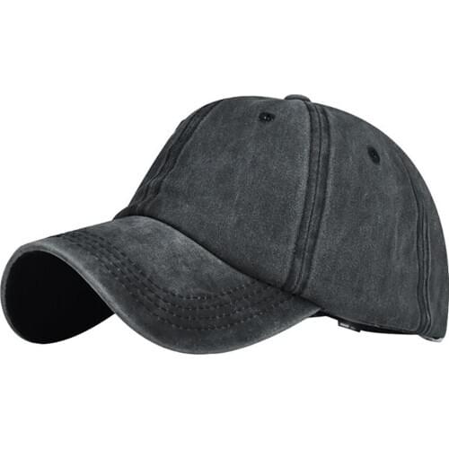 Vintage Solid Color Adjustable Anti UV Outdoor Sports Ponytail Hat Baseball Cap