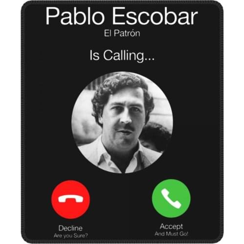 Pablo Escobar Calling Funny Mouse Pad El Patron Funny Telephone Antislip MousePad Rubber PC Table Decoration Cover