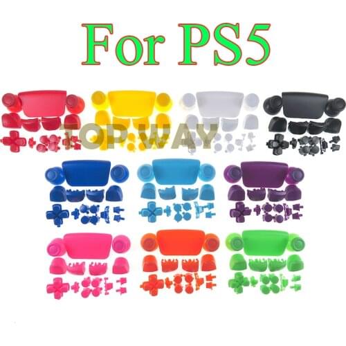 20sets For PS5 Controller Replacement Gamepad Parts Joystick Ring Touch Pad Cover L1 R1 Trigger Button D-pad Buttons FOR PS5