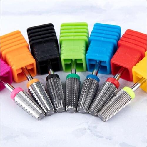 1PC Multi-function 100% Carbide Nail Drill 5in1 Edition Slim&Cross Professional Nail Drill Bit for Electric Nail Drill Machine
