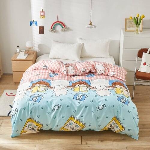 1pcs modern cartoon bedding pillow case quilt cover childrens single double large extra large quilt cover