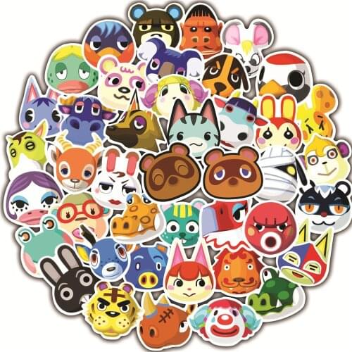 10/30/50PCS Funny Game Animal Crossing Waterproof Stickers Decals Motorcycle Luggage Guitar Skateboard Cartoon Classic Sticker