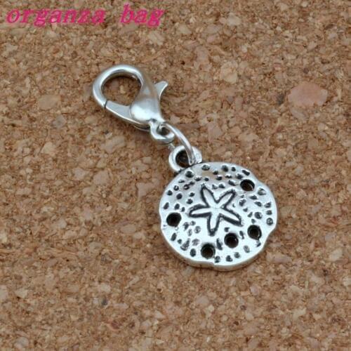 150Pcs /lots Zinc alloy Starfish Charm Bead with Lobster clasp Fit Charm Bracelet Jewelry DIY 12.5x29.8mm A-298b