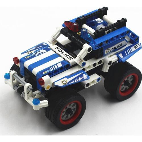 184Pcs Kids Toys MOC Technic Patrol car Building Blocks Bricks Educational Toys Children Gift Christmas compatible with Lego