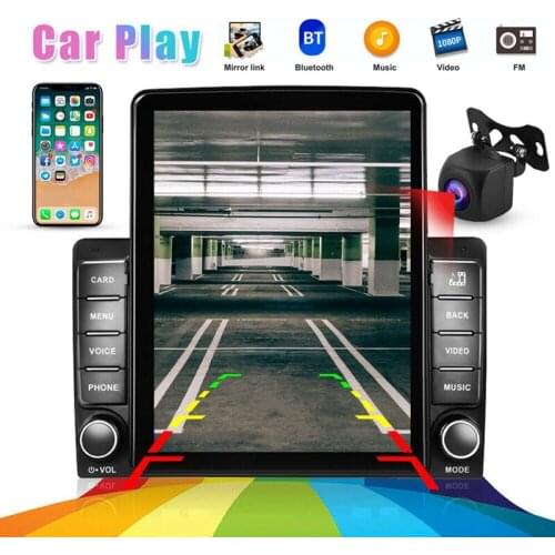 2 Din 9.5Inch Contact Screen MP5 Player Car Stereo Radio For Apple/Android Carplay Bluetooth Mirror Link Navi+HD Camera