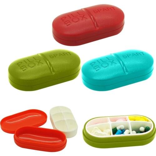 6 Days Tablet Dispenser Organizer Pill Box Tablet Pill Organizer Case Dispenser Travel Medicine Drug Storage Holder