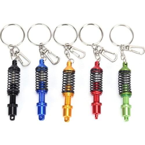 Car Auto Coilover Spring Shock Absorber For Car Suspension Keychain Key Chains Ring Keyrings