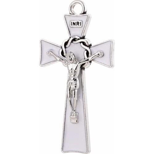Exorcism Cross Zinc Alloy Material Diy Jewelry Making Accessories Pendants For Necklaces Jesus Keychain Wholesale Charms