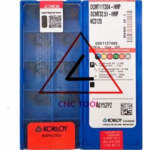 DCMT11T304-HMP NC3120 10pcs Original Korea KORLOY Cutting Tool