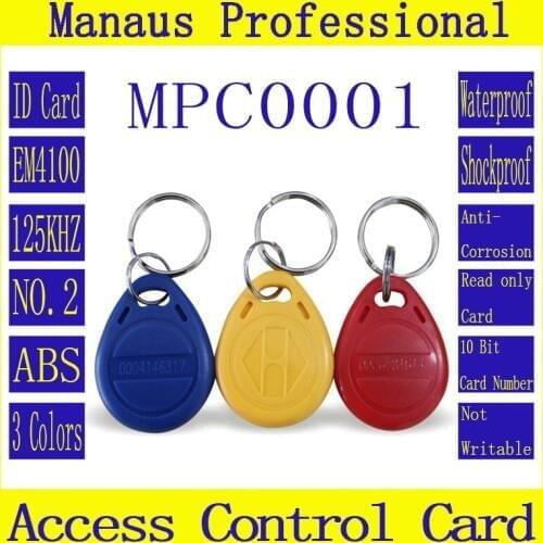 BRAND Quality Assurance EM4100 ID keyfobs RFID Tag 125KHZ Proximity Token NO.2 Access Control Attendance key Ring Card 60PCS C1