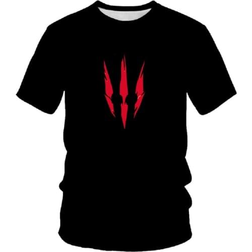 Mens T-Shirt Summer New Style Black Top Super Handsome Pattern Casual Round Neck Oversized T-Shirt Short Sleeve Size 110/6XL