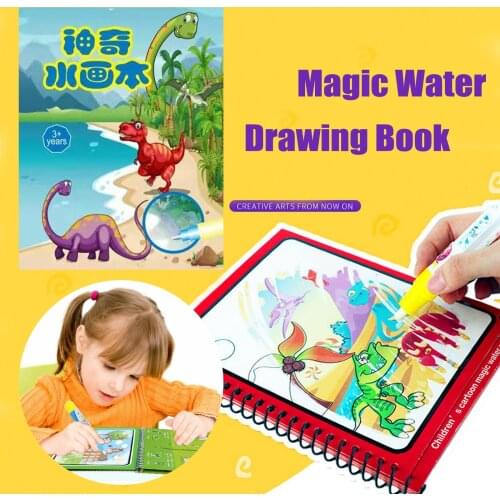 Montessori Toys Magic Water Drawing Book Magic Water Reusable Doodle Board Sensory Early Education Toys for Children