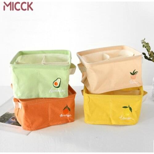 MICCK Large Capacity Desktop Storage Basket Storage Organizer Partition Toiletries Toys Cosmetic Organizer And Container