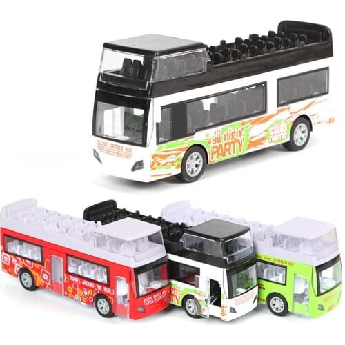 Cars Model 1:32 Scale Travel Bus Pull Back Alloy Diecast Kids Toys Vehicles Collectible Car Toy for Boys Children Christmas Y077