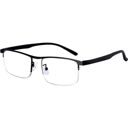 Men Women Half Frame Multifocal Progressive Reading Glasses Anti Blue UV Presbyopic Glasses Automatic Adjustment
