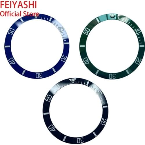 38mm bezel insert watches Ring Black/Dark Blue/Green Ceramic nh35 Accessories Fit 40mm Submariner series Mens cases