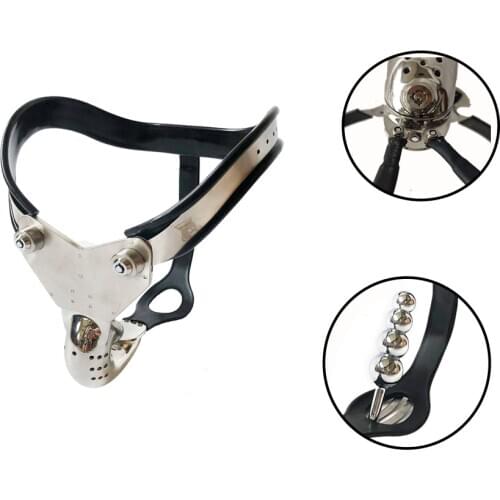 Male Chastity Belt Stainless Steel Chastity Cage With Removable Anal Bead Plug Mens Master Slave Lockable Penis Restraint Device