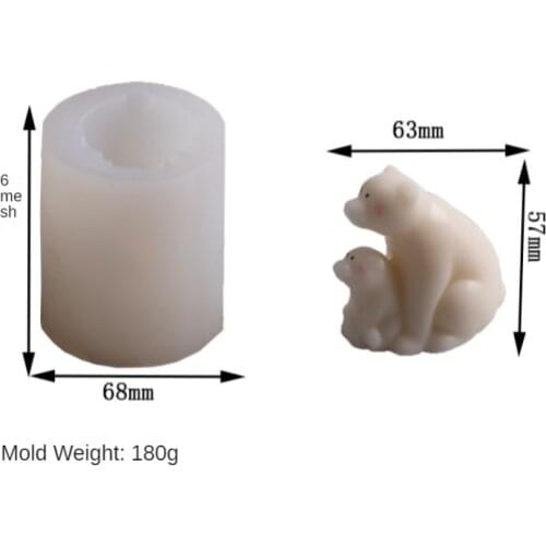 New Polar Bear Silicone Mold DIY Silicone Candle Mold Aromatherapy Candle Molds Candle Making Tools Soap Mold Silicone Mold