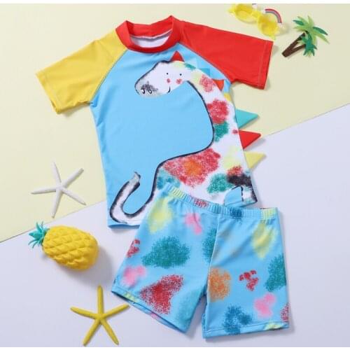 Aitonoble 2021 New Kids Rash guard Kids Diving Suit Long Sleeve Rashguard for Boys Swimwear