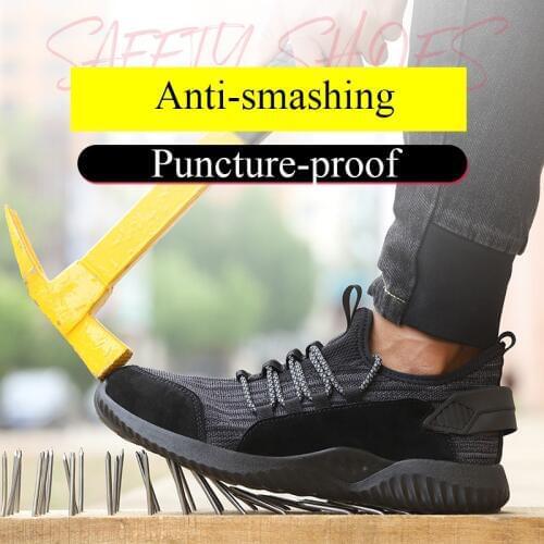 New Design Safety Work Shoes Boots For Men Anti-Smashing Steel Toe Boots Men Construction Shoes Safety Boots Sneakers