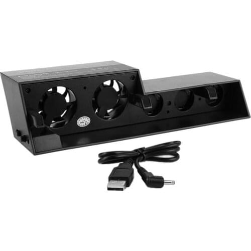 Cooling Fan For PS4 Console Cooler For PS4 USB External 5-Fan Super Turbo Temperature Control For Playstation 4 Console Stands