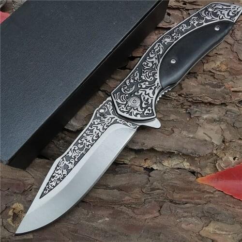 Outdoor Tactical Camping Hunting Survival Pocket Folding Knife Military Stainless Steel Blade Self Defense Camp Fishing Knives