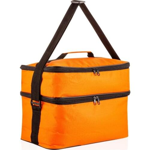 Food Carry Thermos Cooler Bag 22 Liter Capacity Shoulder Hanging Foldable Multifunctional Picnic Garden Camping For Portable