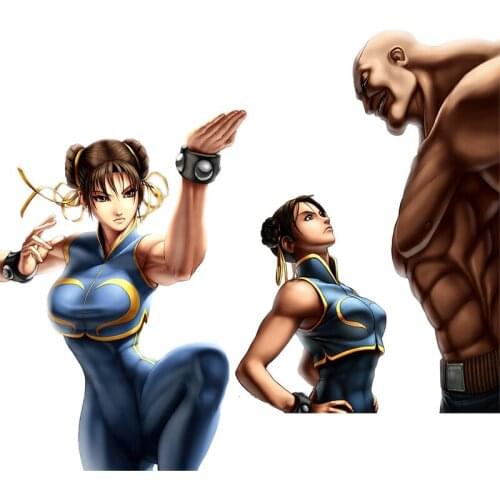 Three Ratels CDM372 Chun-Li Animation game girl Personalized Creative Scratch Stickers And Decal For Occlusion Decor