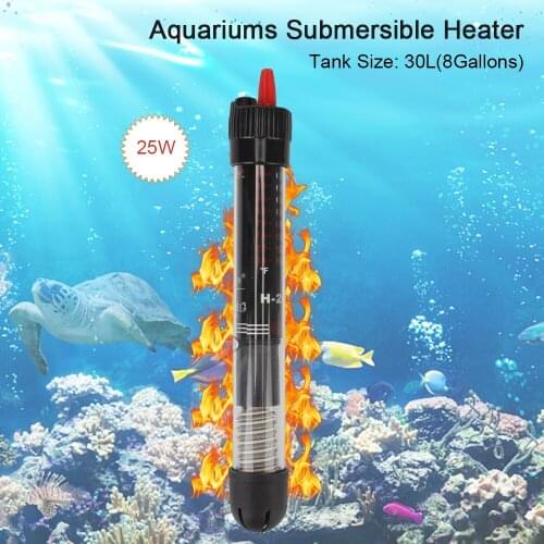 Submersible Heater Aquarium thermostat Aquarium Accessories Temperature Heater Rod Fish Tank Water Heating EU 220v-240v 25W