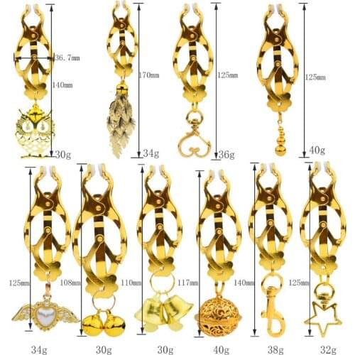 Strong Nipple clamp Female Breast Massager Nipple Clips Rings Labia Breast Nipple Clamps Sex Bondage Exotic Accessories Sexy Toy