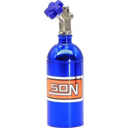Retail Metal Simulated NOS Nitrogen Bottle for 1/10 RC Crawler Car TRX4 Defender Bronco RC4WD D90 D110 Axial Scx10 90046,Blue