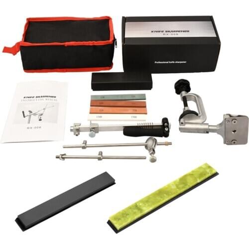 Professional Knife Sharpening System Stainless Steel 360° Rotation Flip Design With 6 Whetstones For Home Kitchen Tool Lovers