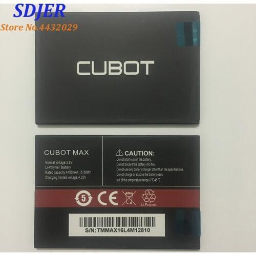 100% New CUBOT MAX Battery 4100mAh Replacement backup battery For CUBOT MAX Cell Phone In Stock