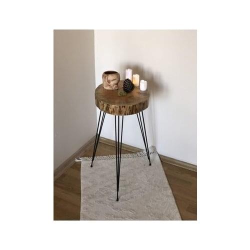 Modern lux Brown Wood Log Zigon Coffee table coffe table