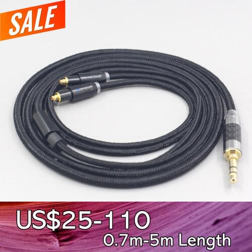 LN007524 6.5mm XLR Super Soft Headphone Nylon OFC Cable For Shure SRH1540 SRH1840 SRH1440 Earphone headset