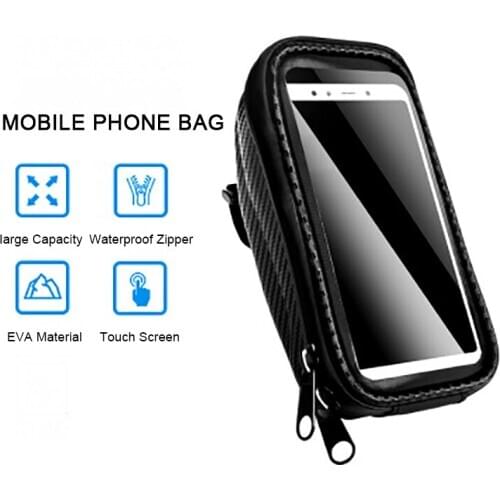 Waterproof 6.5 Inch Phone Holder EVA Hard Shell Bike Bag Shockproof Bike Top Tube Bag Handlebar Bag Bicycle Accessory