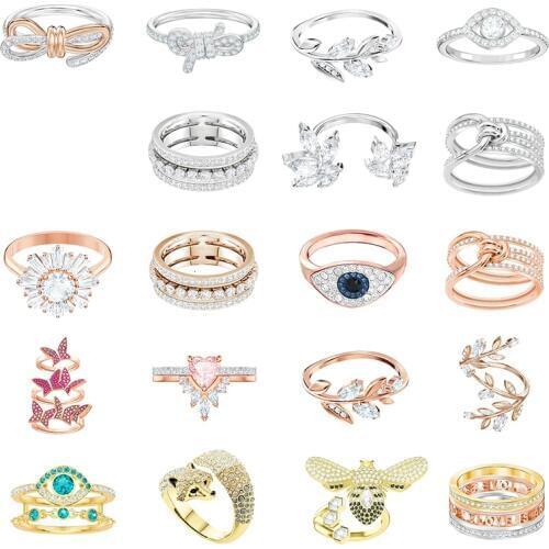 MANDY High Quality Original Fashion Devil Eye Bow Fox Bee Brick Twisted Ring