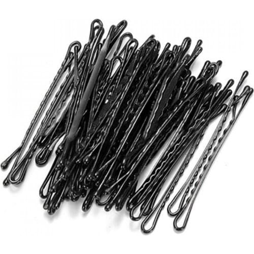 80%Hot Sale 60 Pcs Metal Waved Hair Clips Bobby Salon Pins Gripes Hairpins Barrette Black Hair Accessory