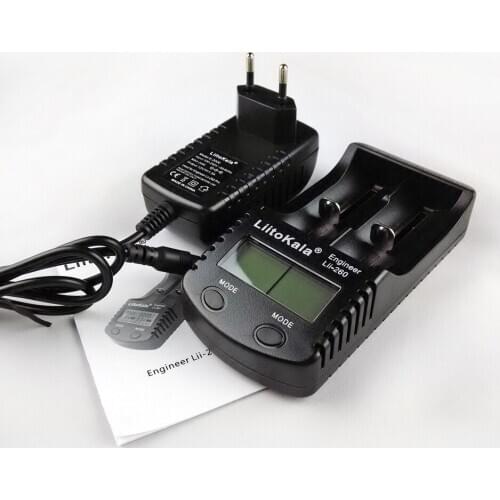Liitokala lii-260 LCD18650/18500/16340/18350/14500/10440/17500 Battery Charger,Detection of lithium battery charger+12V adapter