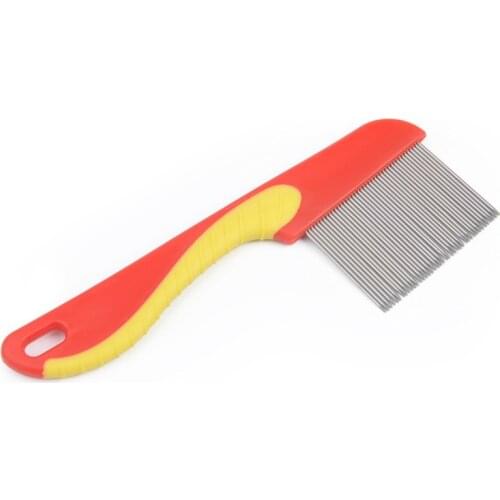 1Pcs Pet Dogs Cats Anti Lice Comb Stainless Steel Long And Short Needle For Deworming Eggs Knot Grooming Flea Combs Dog Supplies