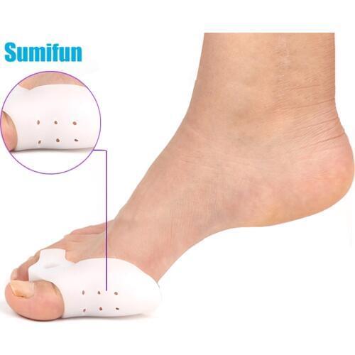 2Pcs Big Toe Corrector Straightener Breathable Thumb Valgus Protector Silicone Gel Foot Fingers Separator Feet Massager