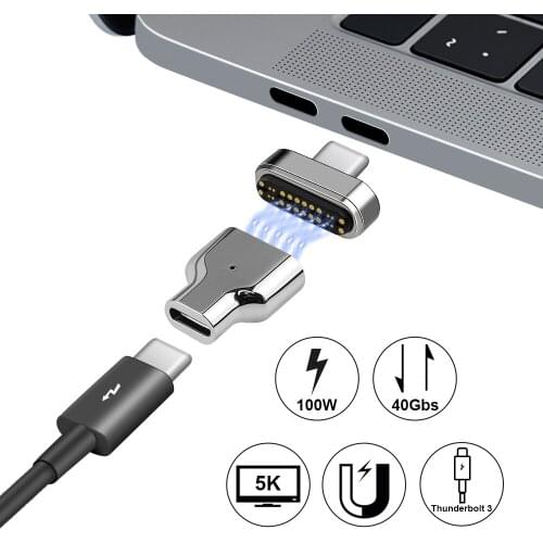 24 Pins Type C Connector for MagSafe Support Up to 100W 40GB/S PD Data Transfer 5K@60Hz Video Output USB-C Cable High Quality