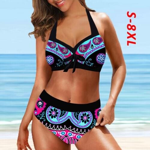 2021 New Sexy Large Swimsuit Push Up Bikini Women Plus Size 8XL Swimwear Beach Wear Brazilian Bikinis Female Bathing Suit