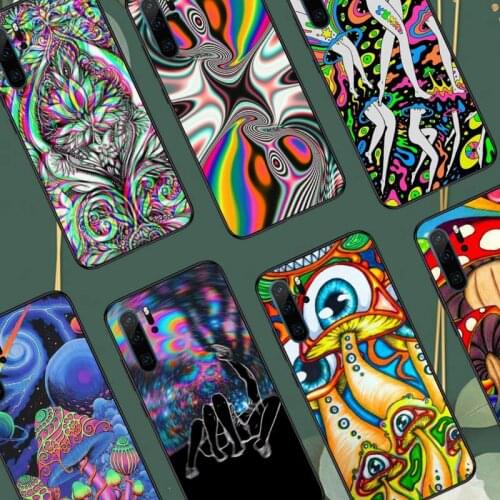Psychedelic Trippy Art pattern Phone Case For Huawei honor Mate P 10 20 30 40 Pro 10i 9 10 20 8 x Lite Luxury brand shell funda