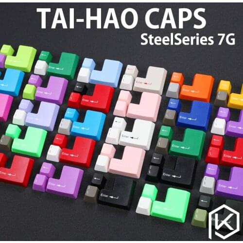 Taihao abs double shot keycaps modifier for mechanical keyboard steelseries 7g white grey red green blue yellow big ass enter