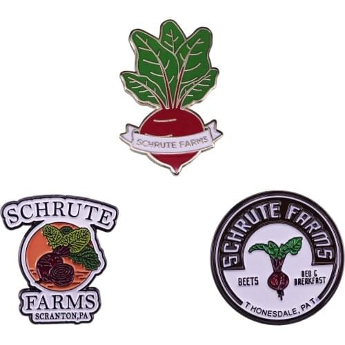 The Office Shrute Farms Enamel Pin Beets Plant Farming Enamel PIn The TV show series Jewelry