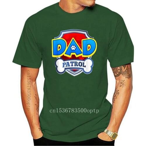 Dad Patrol Shirt Dog Funny Gift Birthday Party Black T-Shirt Size S-3Xl Cotton Customize Tee Shirt
